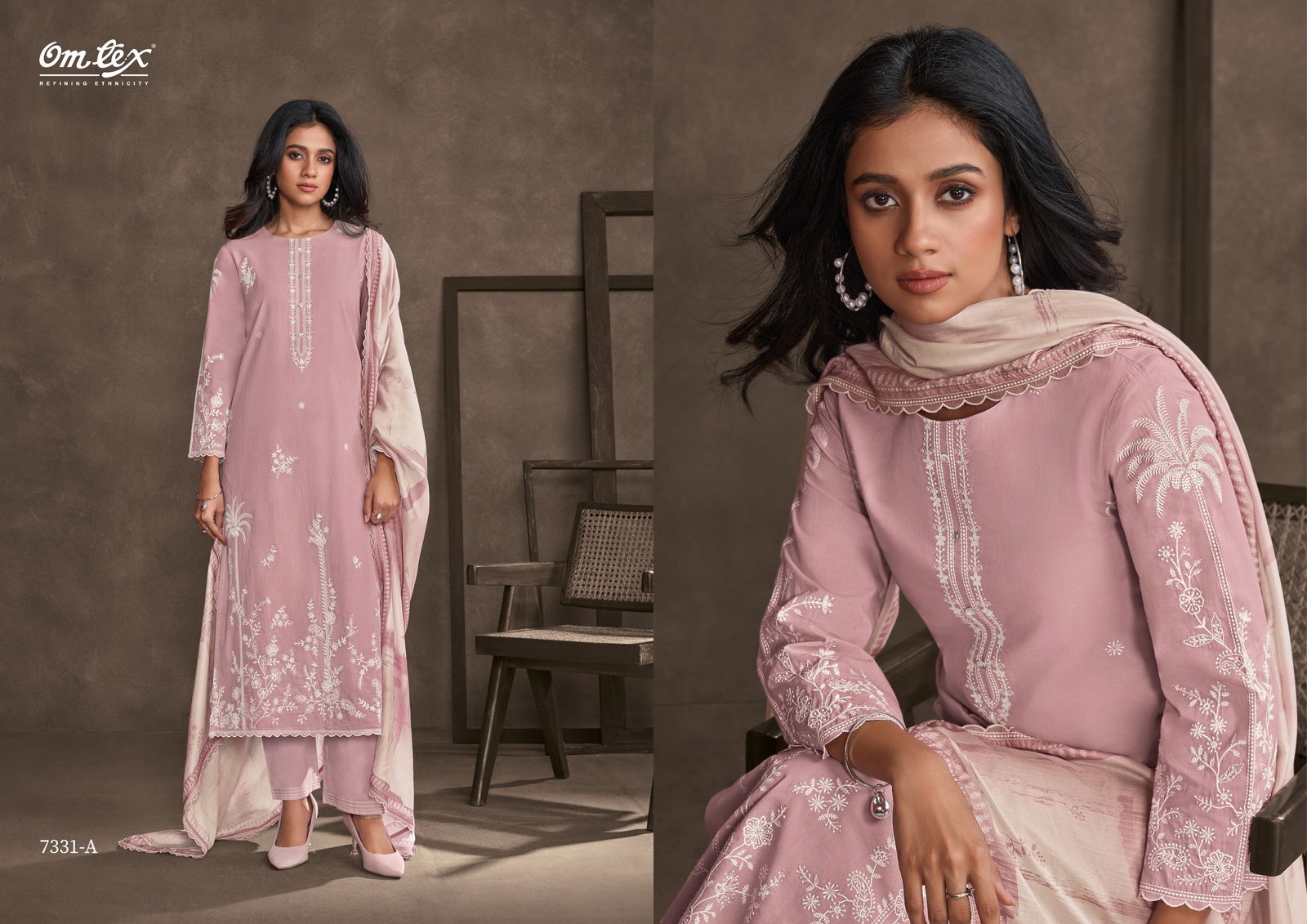 Pearline By Omtex Lawn Cotton Embroidery Salwar Kameez Wholesale Online